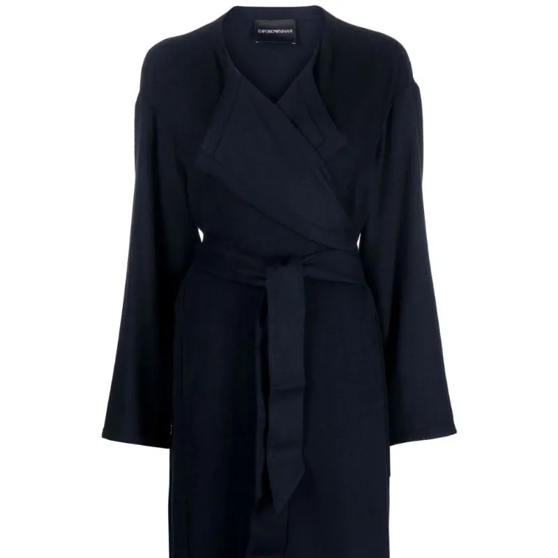 EMPORIO ARMANI Velvet Jackets Women's Dark Blue-3