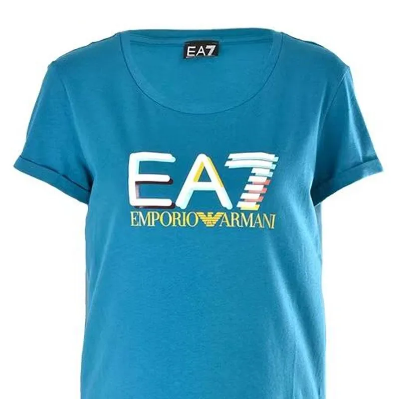 EMPORIO ARMANI T Shirts Women's Cerulean-1