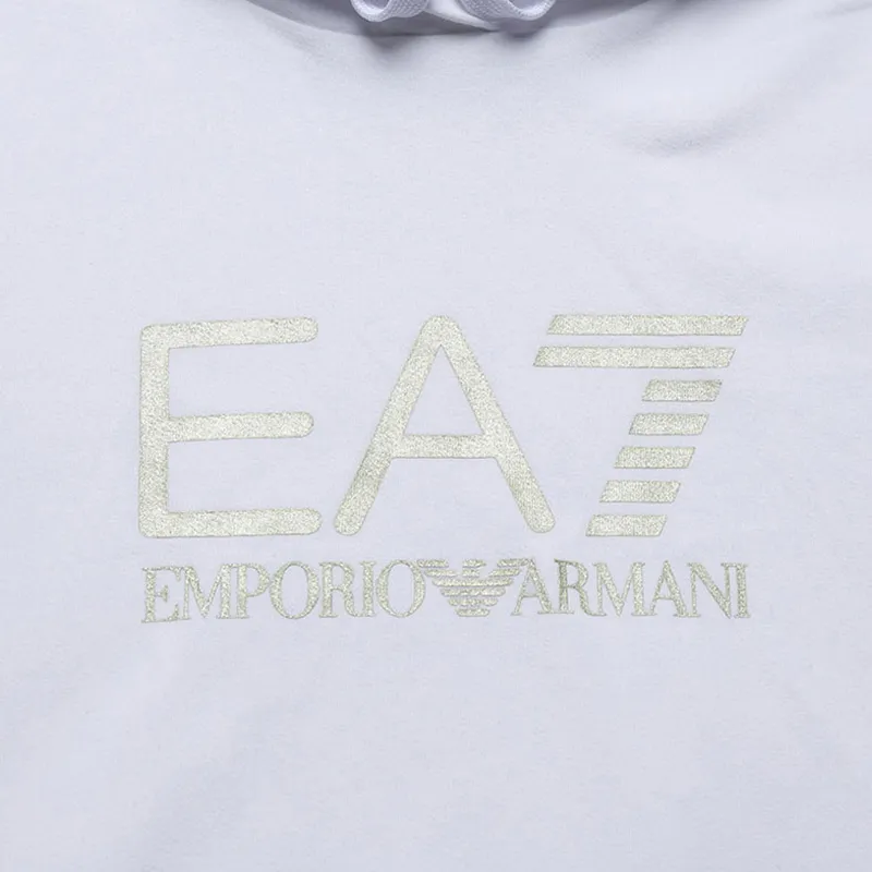 EMPORIO ARMANI Gold Embossed Logo Hoodie-5