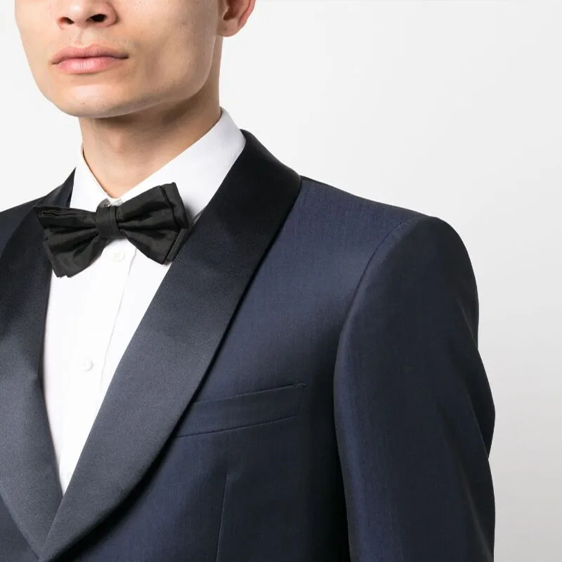 EMPORIO ARMANI Satin-Lapel Two-Piece Dinner Suit-4