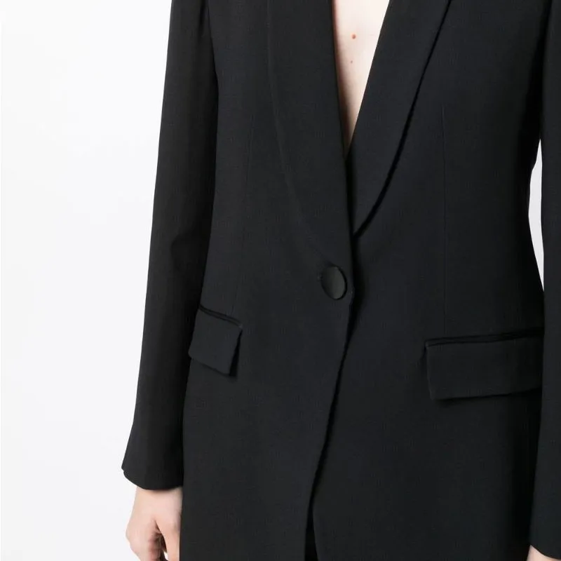 EMPORIO ARMANI Single breasted Blazer In Envers Satin-4