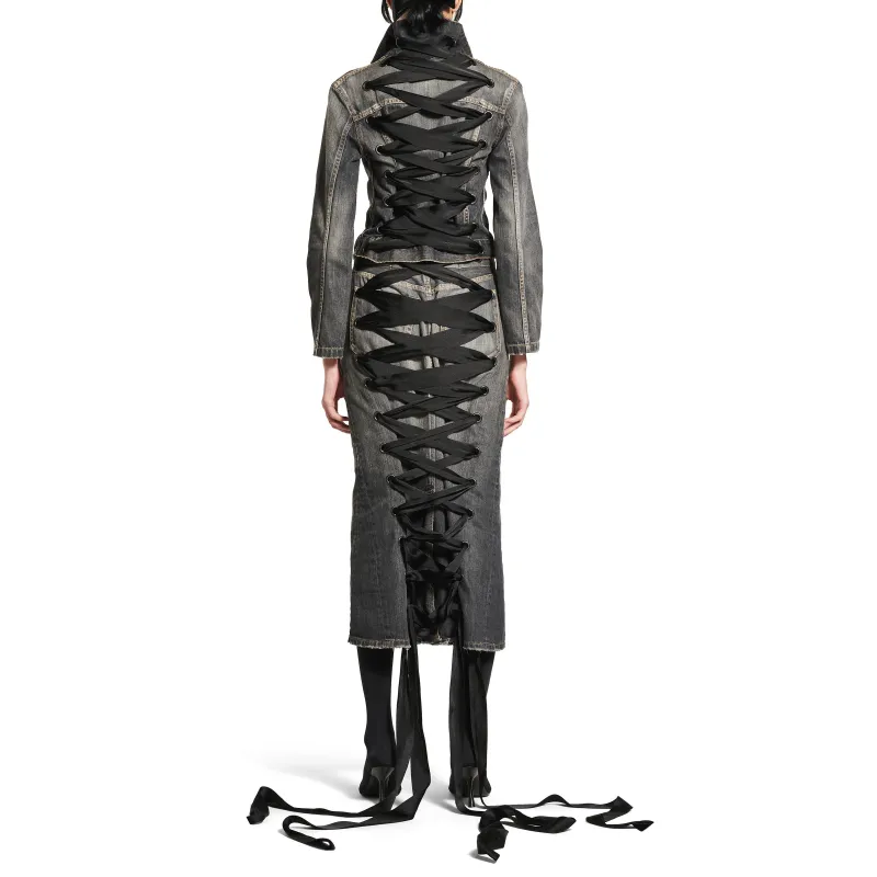 Balenciaga Lace up Skirt-3