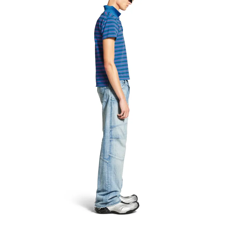 Balenciaga SS25 LAUREL CLASSIC Polo Shirt Regular Fit Unisex Blue-5