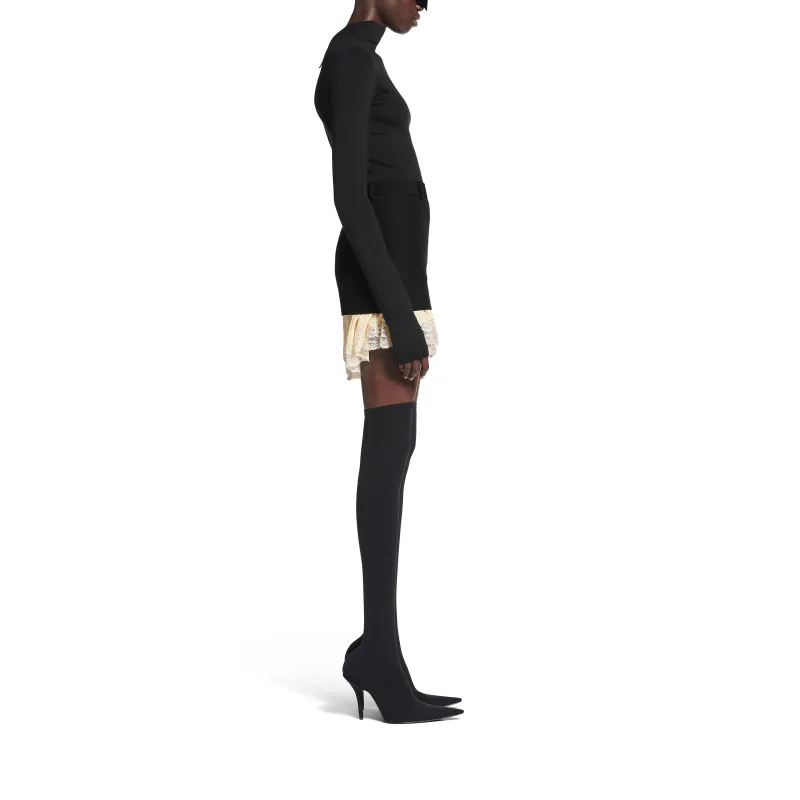 Balenciaga Lingerie Mini Skirt 'Black'-4