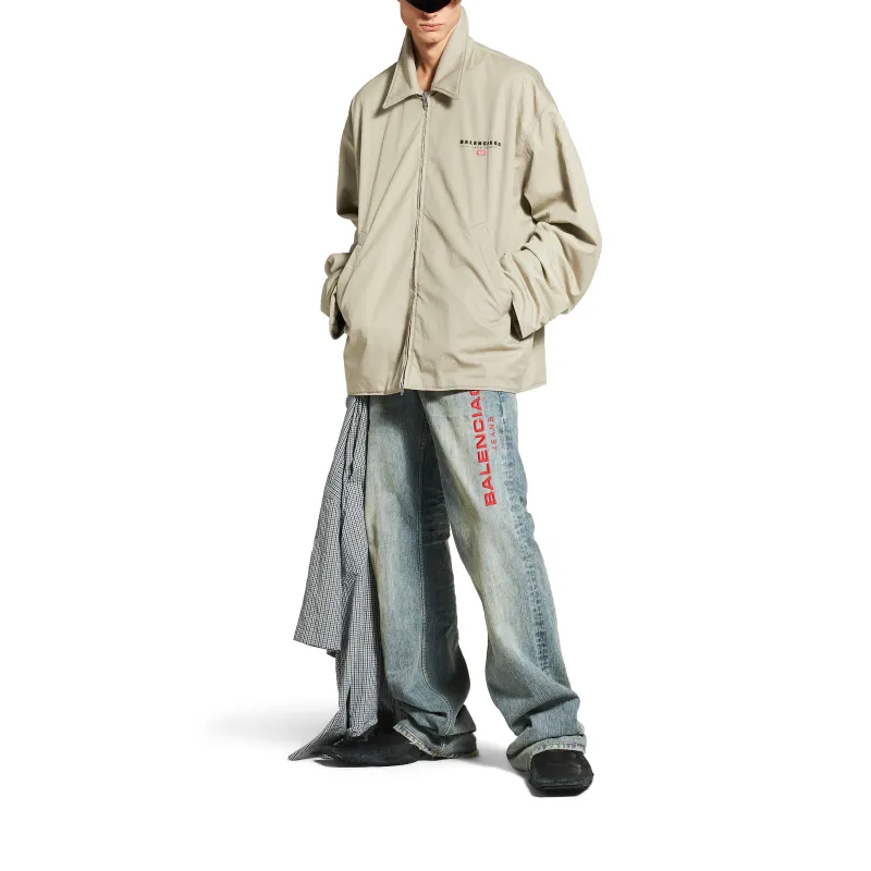 Balenciaga Jackets Coats Loose Fit Style Men's Military Beige-4