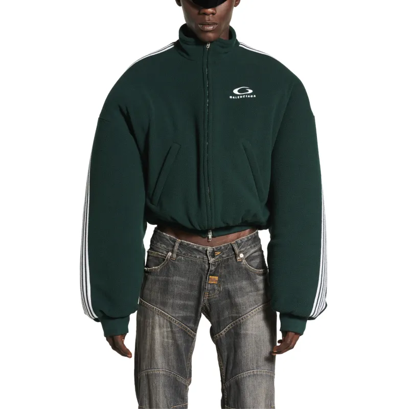 Balenciaga SS25 LOOP SPORTS ICON ROUND Jackets & Coats Loose Fit Unisex Green-2