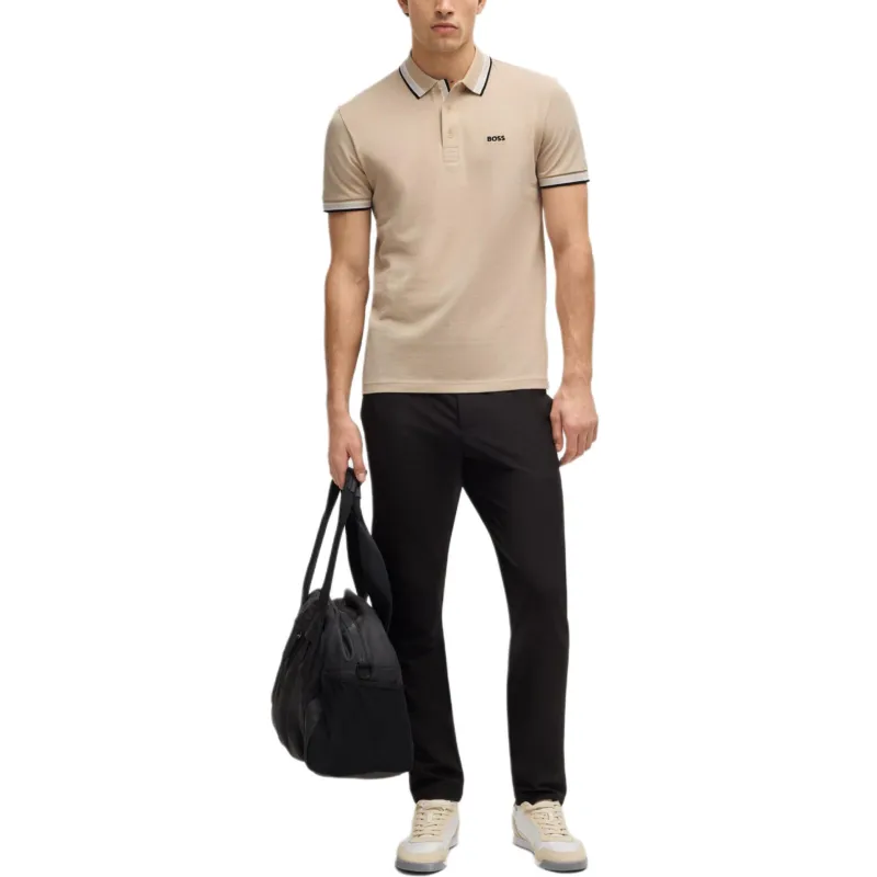 HUGO BOSS Polo Shirts Men Light Beige-3