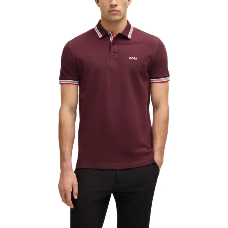 HUGO BOSS Polo Shirt Men's Dark Red-1