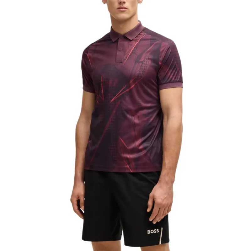 HUGO BOSS SS25 Polo Shirt Men's Dark Red-3