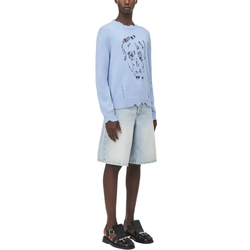 Alexander McQueen Distressed Skull Sweater-4