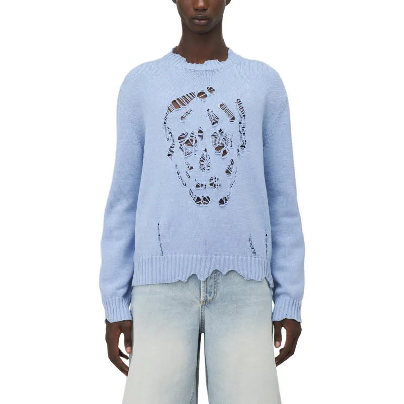 Alexander McQueen Distressed Skull Sweater-1