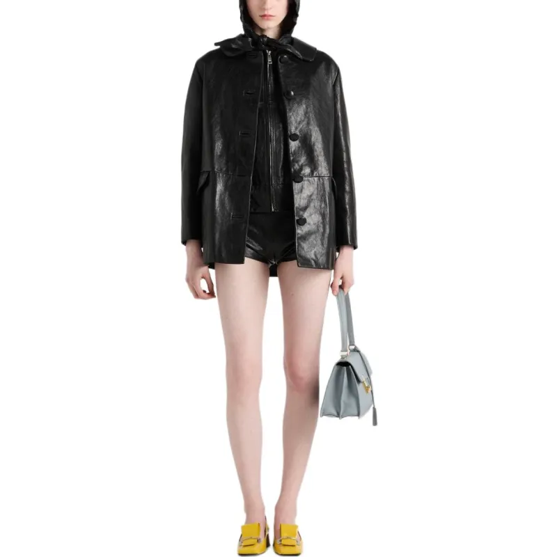 PRADA Button up Leather Jacket-1