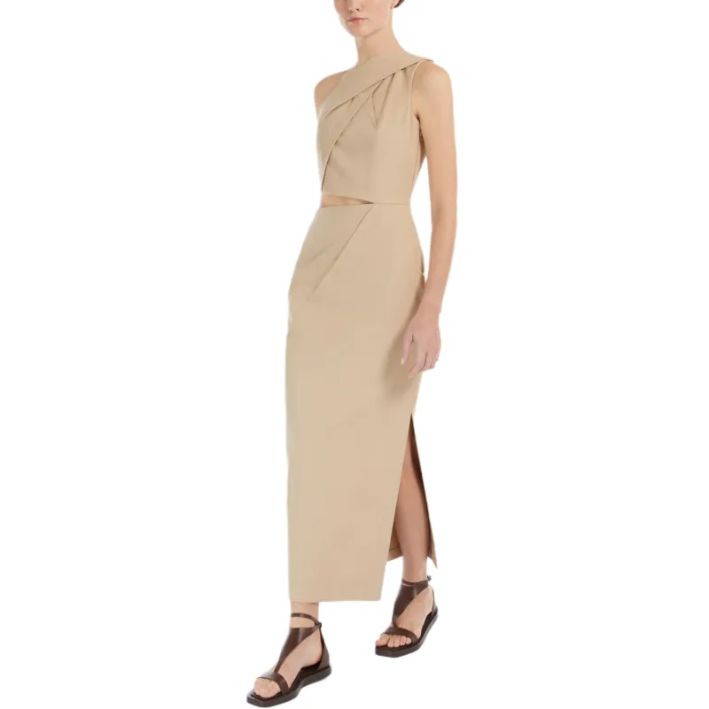 MaxMara Sleeveless Dress Women's Caramel-3