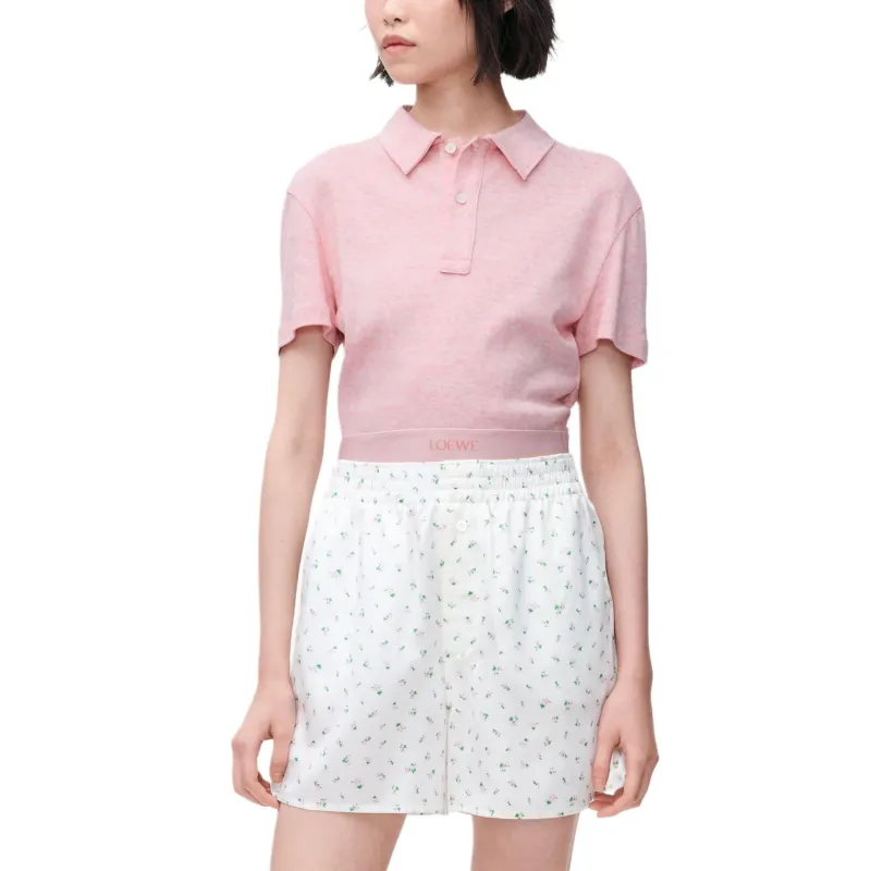 LOEWE SS25 Polo Shirt Women's Pink-3