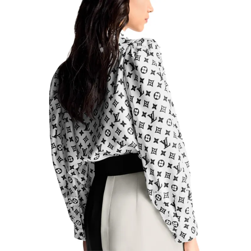LOUIS VUITTON 3D Monogram Puff Sleeve Blouse-3