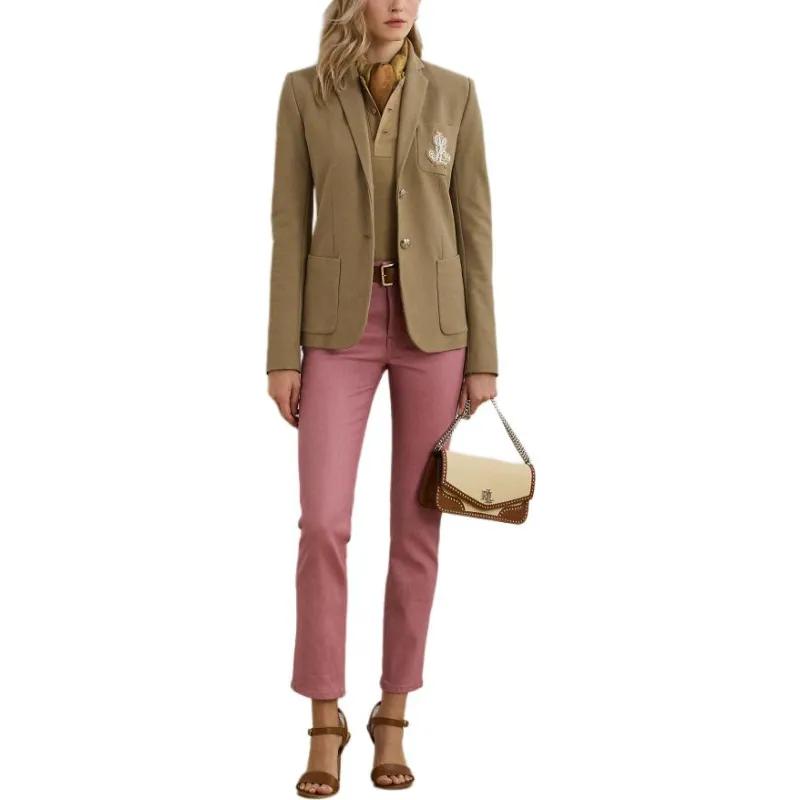 LAUREN RALPH LAUREN Logo patch Tailored Blazer-1