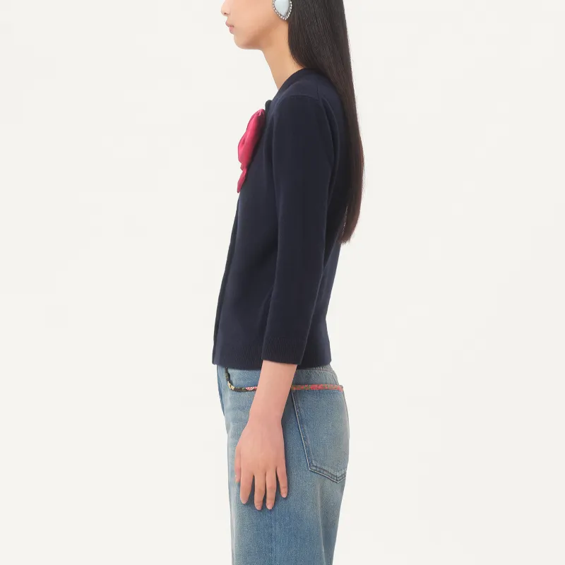 Valentino SS25 Sweater Women's Marine Blue-4