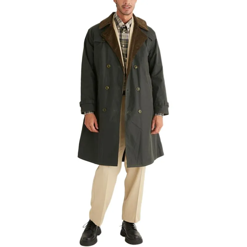 BARBOUR Trench Coat Men's Green-5