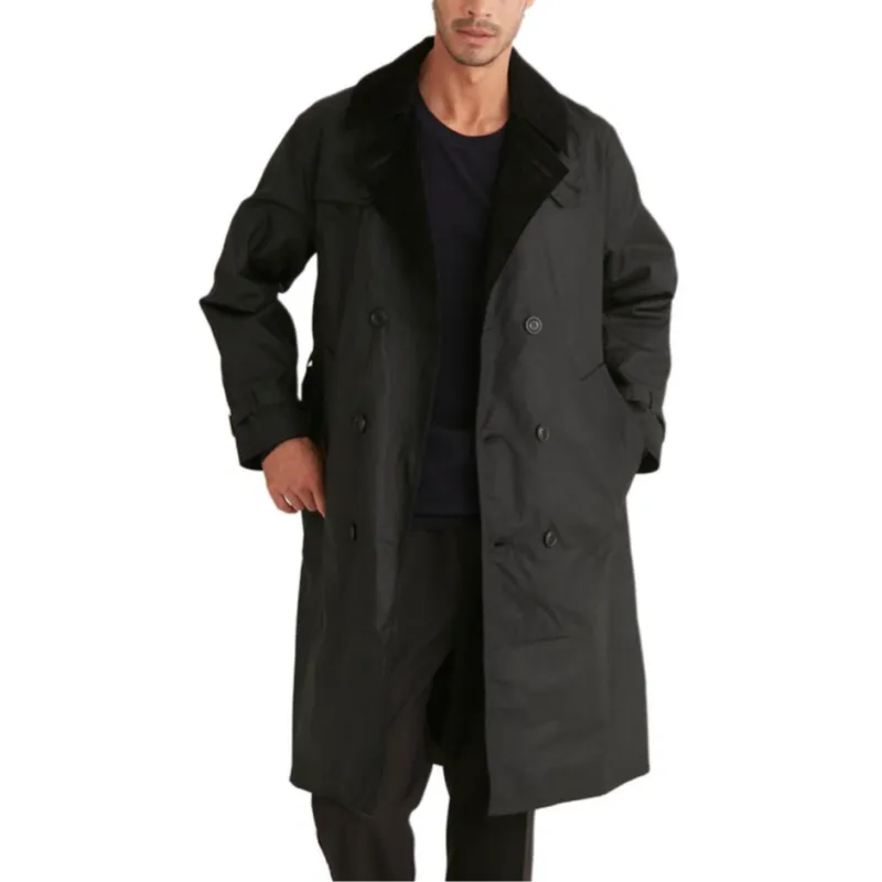 BARBOUR Trench Coat Men's Black-4