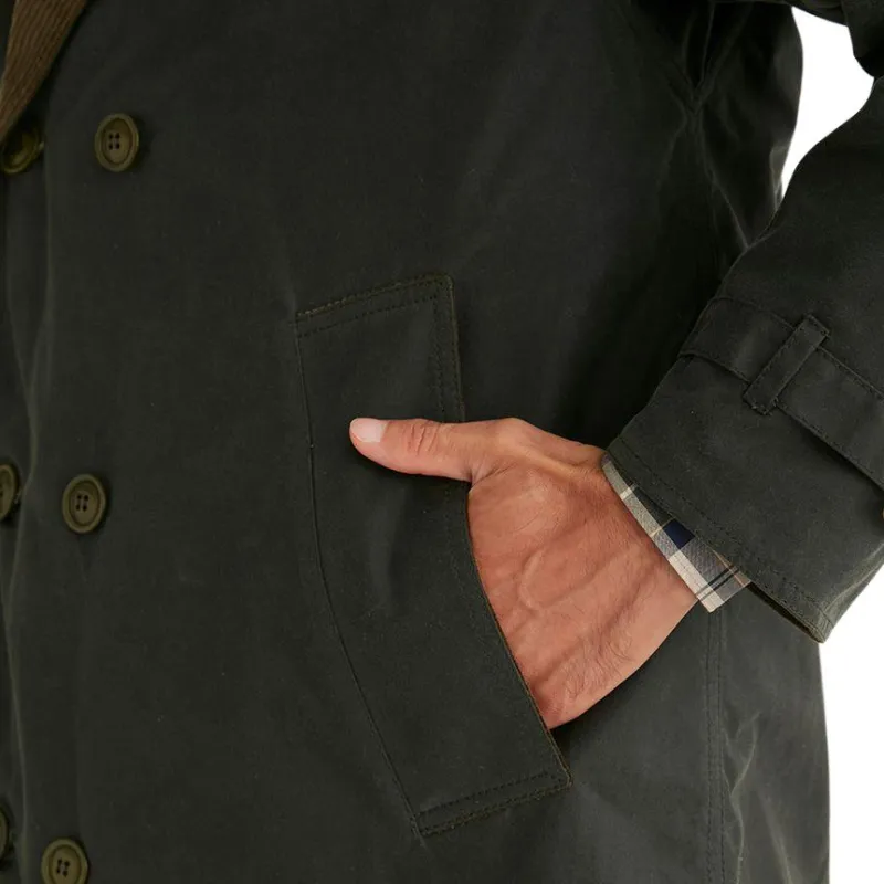 BARBOUR Trench Coat Men's Green-13