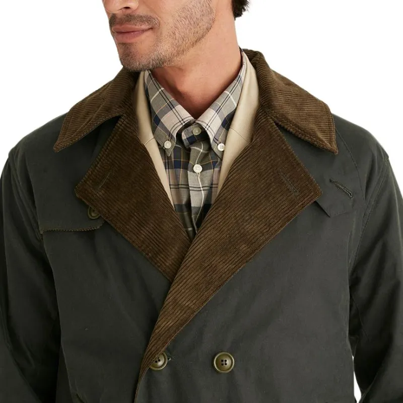 BARBOUR Trench Coat Men's Green-9