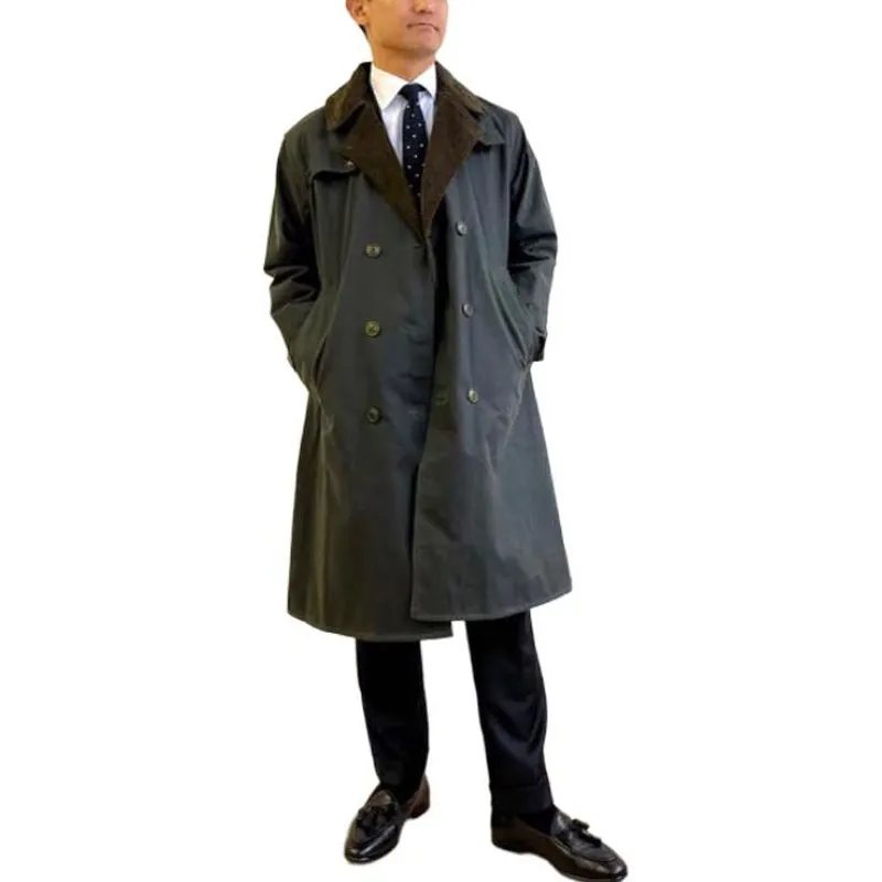 BARBOUR Trench Coat Men's Green-4