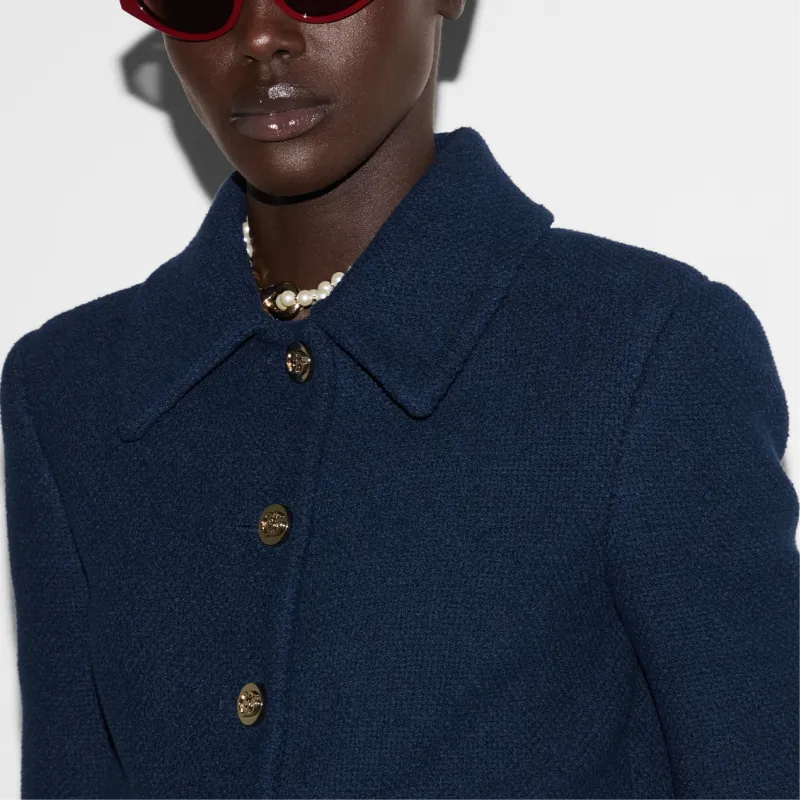 GUCCI Jackets Coats Women's Dark Blue-5
