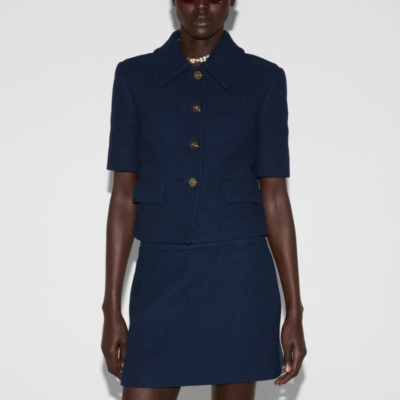 GUCCI Jackets Coats Women's Dark Blue-1