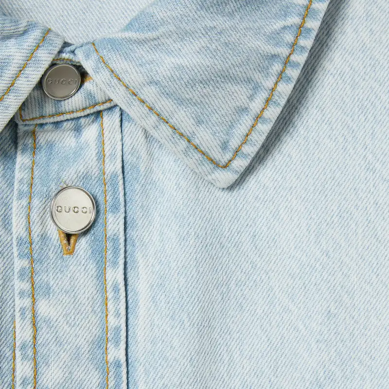 GUCCI FW25 Lido Collection Shirt Men's Light Blue-6
