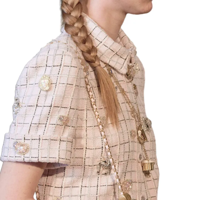 CHANEL Jackets Coats Women's Light Pink Red-2