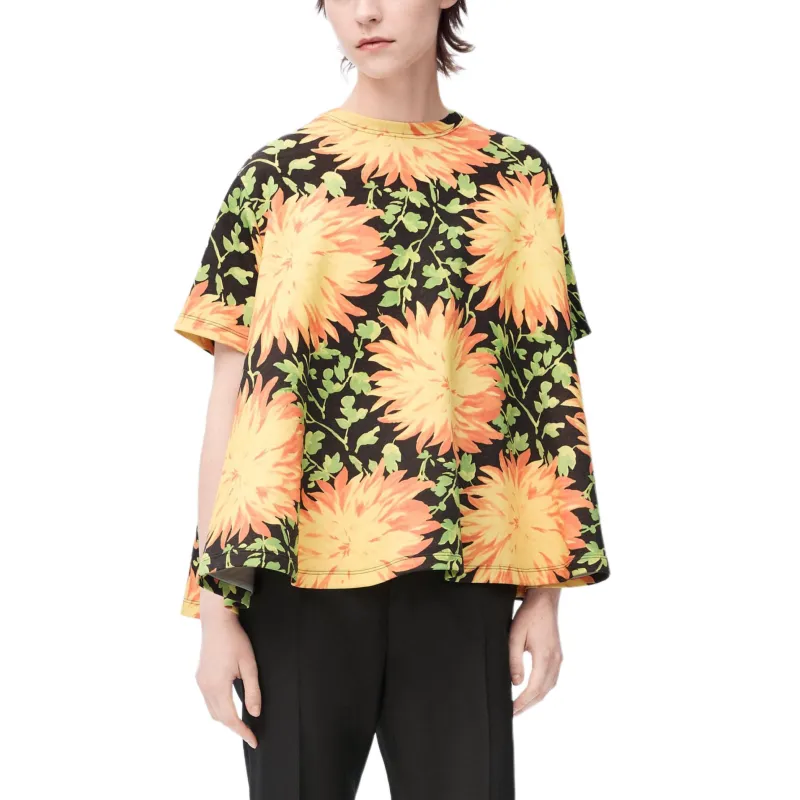 LOEWE SS25 Drop Shoulder Sleeve T Shirt Women's Multicolor-1