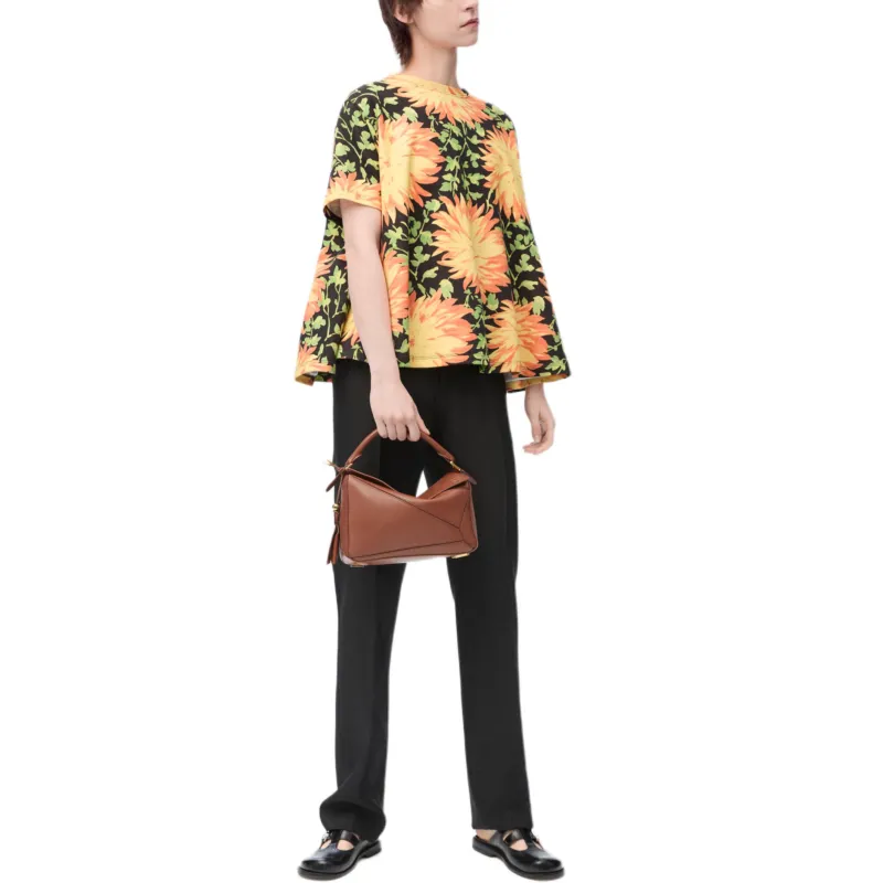 LOEWE SS25 Drop Shoulder Sleeve T Shirt Women's Multicolor-3