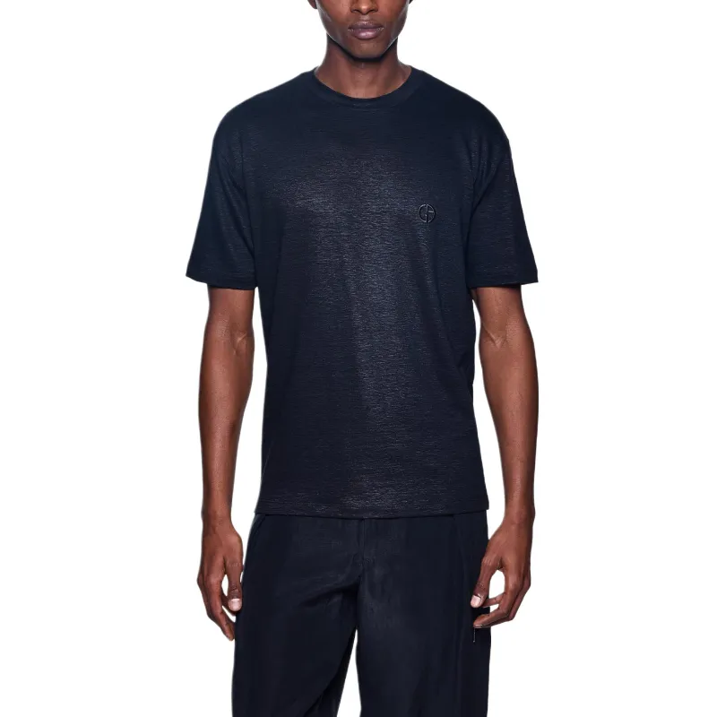 Emporio Armani Stretch linen Crew neck T shirt-1