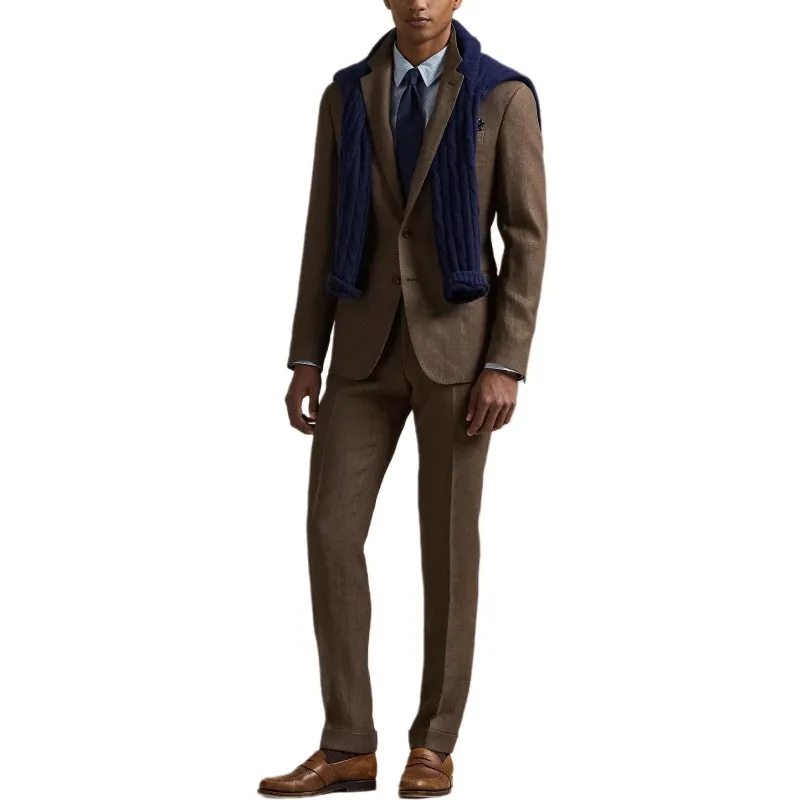 Polo Ralph Lauren Single breasted Linen Blazer-3