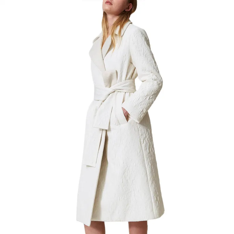 Twinset Embossed Double breasted Coat-3