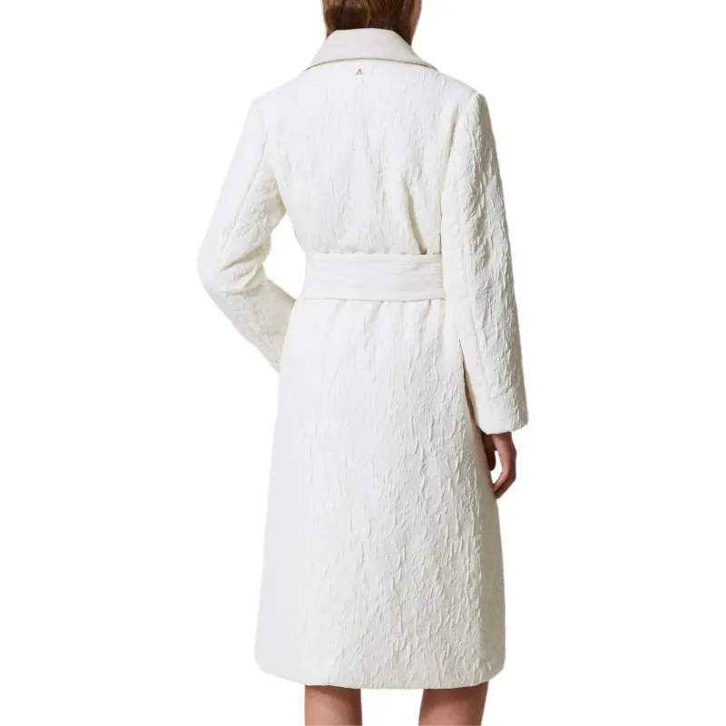 Twinset Embossed Double breasted Coat-2