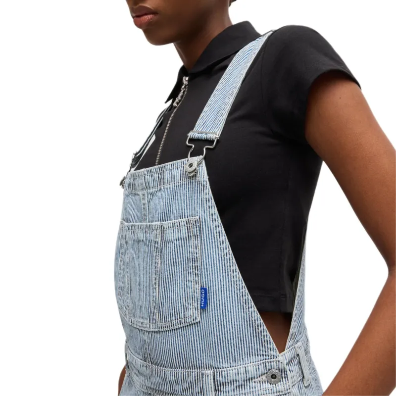 HUGO BOSS Denim Shorts Women's Light Blue-4