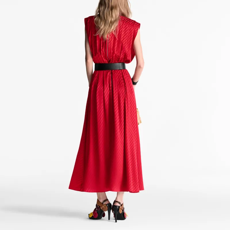 LOUIS VUITTON Striped Lavallière Dress-2