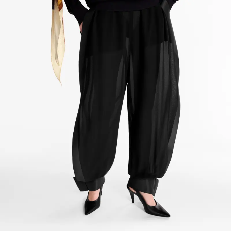 LOUIS VUITTON SS25 Casual Pants Women's Black-3