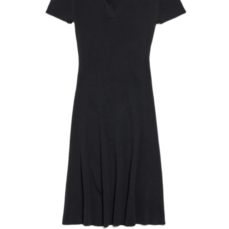 Balenciaga Short Sleeved Dress Regular Fit Women's Black-2