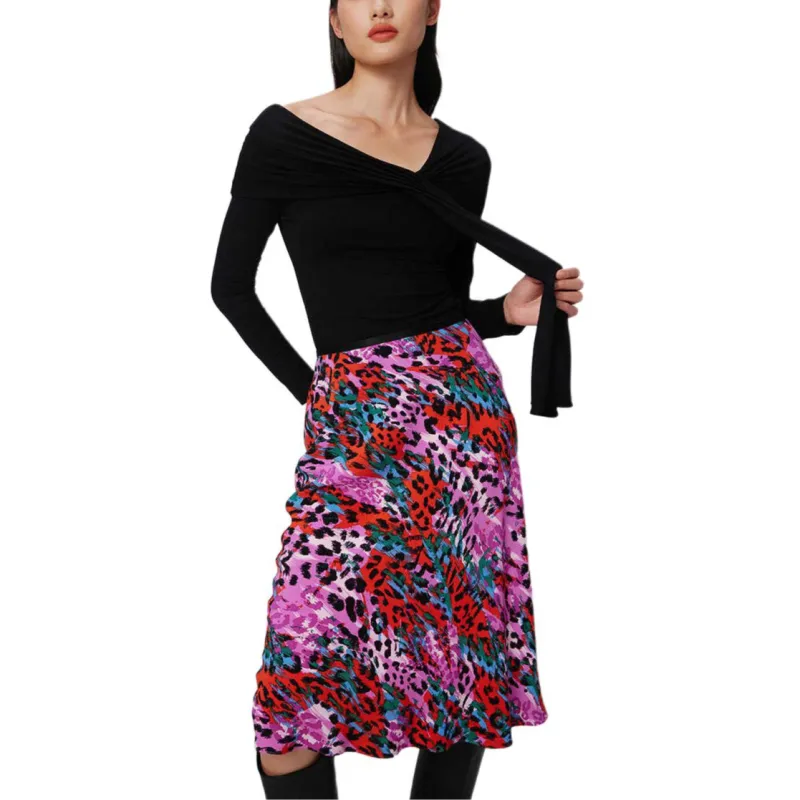 Diane Von Furstenberg SS25 Casual Long Skirt Women's Multicolor-3