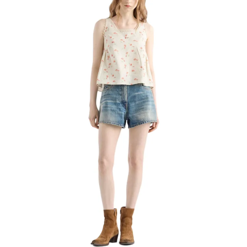 PRADA SS25 Denim Shorts Women's Marine Blue-2