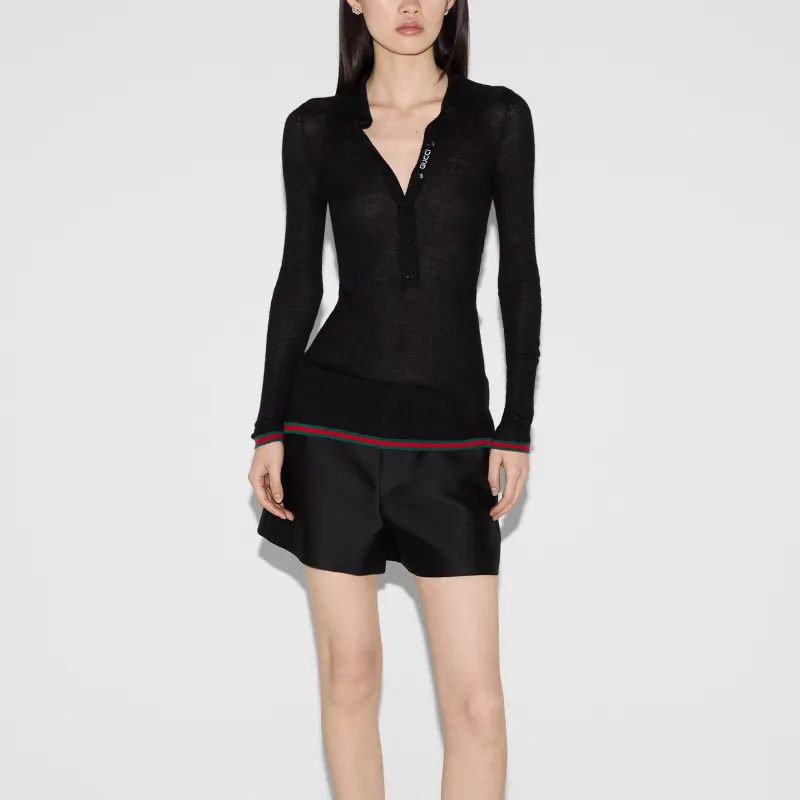 GUCCI SS25 Polo Shirt Women's Black-1