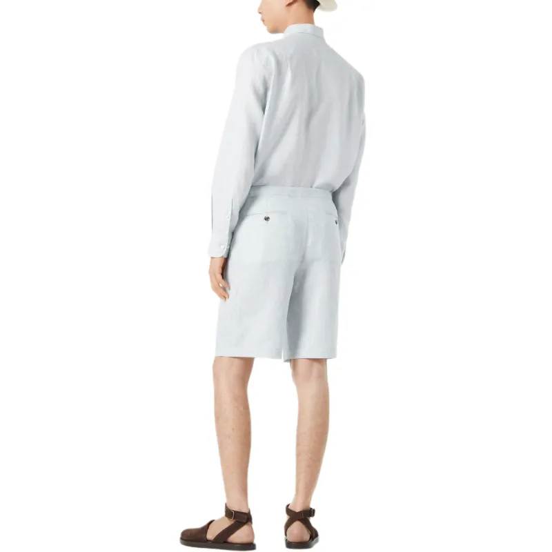 Loro Piana SS25 Nolan Casual Shorts Men's Light Blue-3
