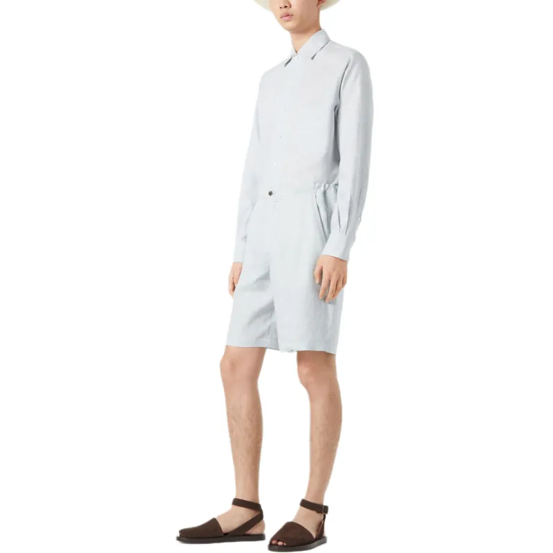 Loro Piana SS25 Nolan Casual Shorts Men's Light Blue-4