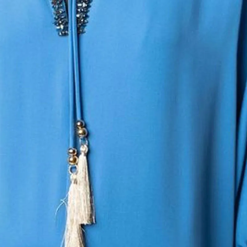 MaxMara Long Sleeved Dress Women's Blue-4