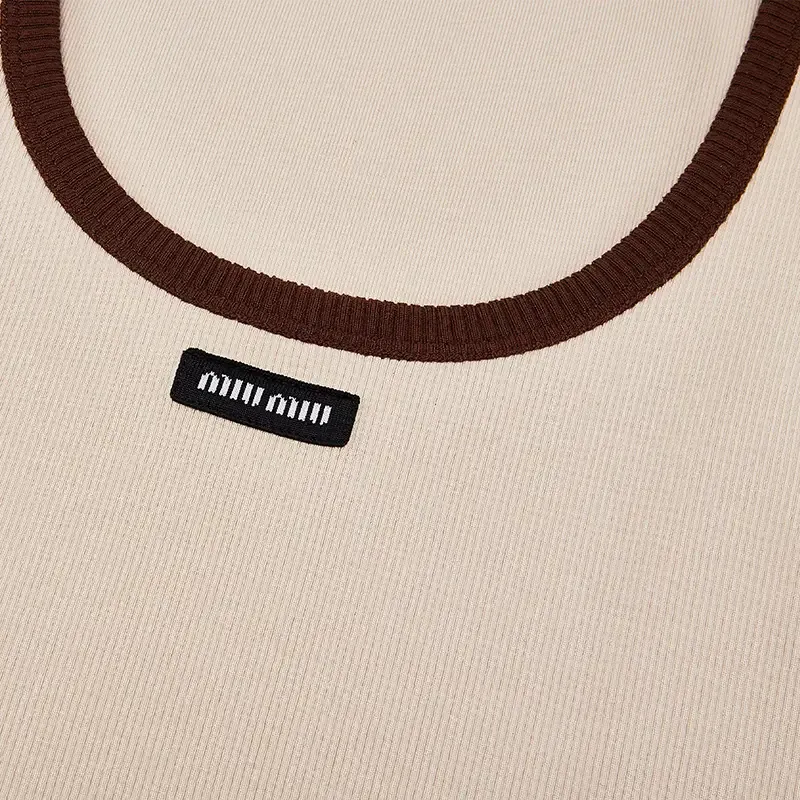 MIU MIU Sleeveless Dress Women's Neutral Color-2