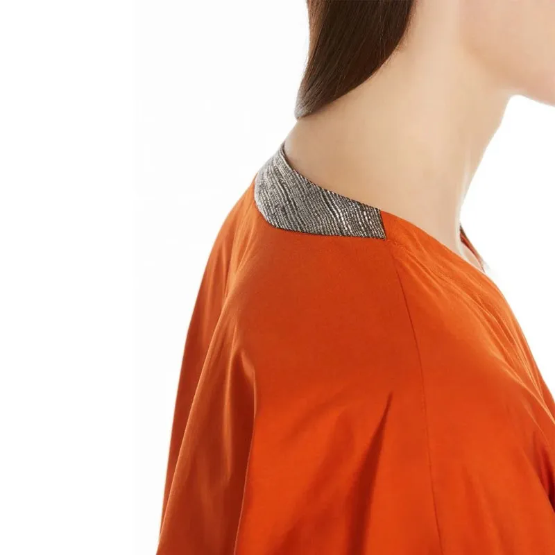 MaxMara Long Sleeved Dress Women's Orange-4