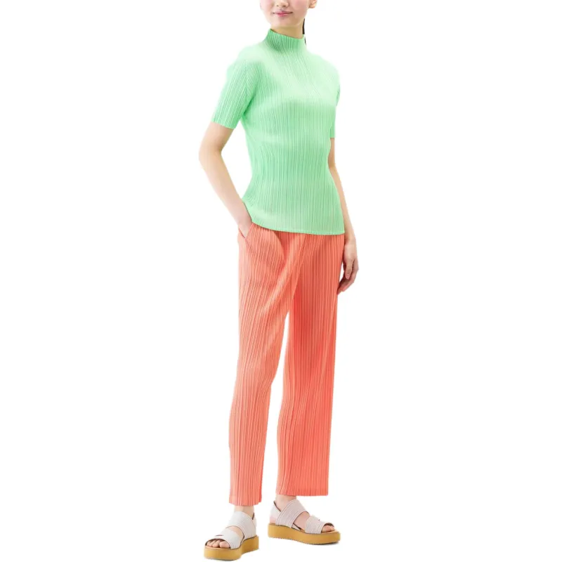 PLEATS PLEASE ISSEY MIYAKE Casual Pants Women's Coral Orange-4