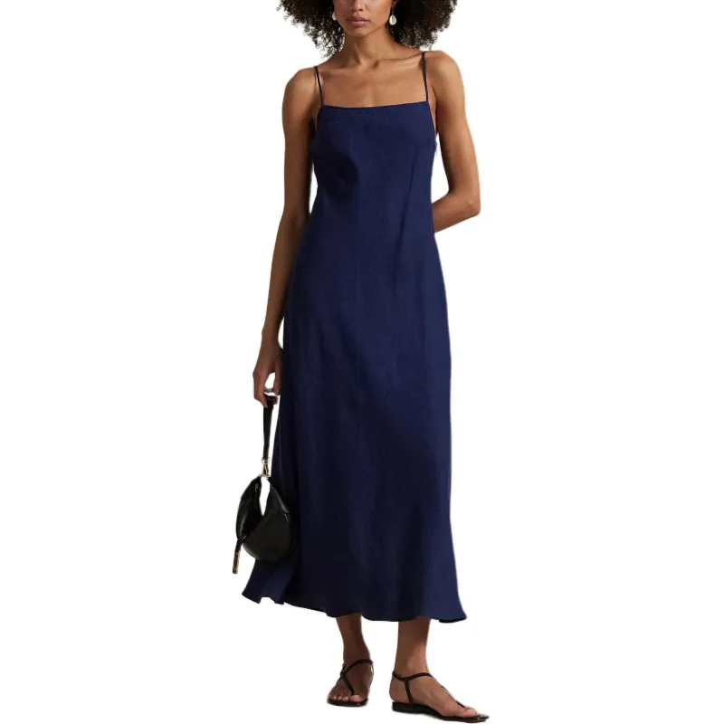 Polo Ralph Lauren SS25 Slip Dress Women's Marine Blue-1
